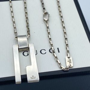 Authentic Gucci G Sterling Sliver G Pendant Necklace